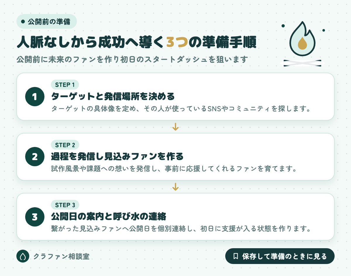 人脈なしから成功へ導く3つの準備手順